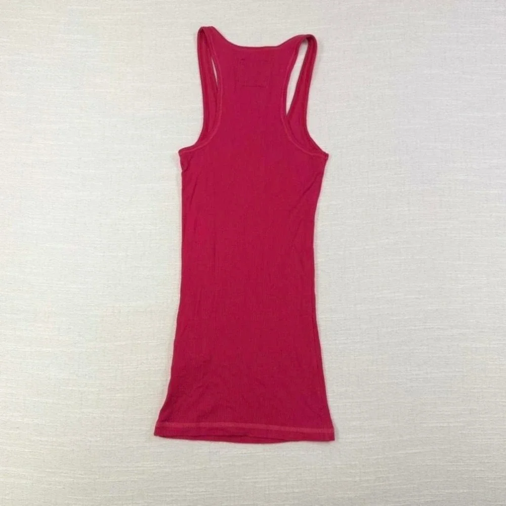 Y2K Abercrombie Kids Pink‎ Ribbed Tank Top Mall girl M 2000s Abercrombie